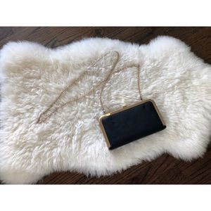 Black & gold leather clutch from NA-KD
